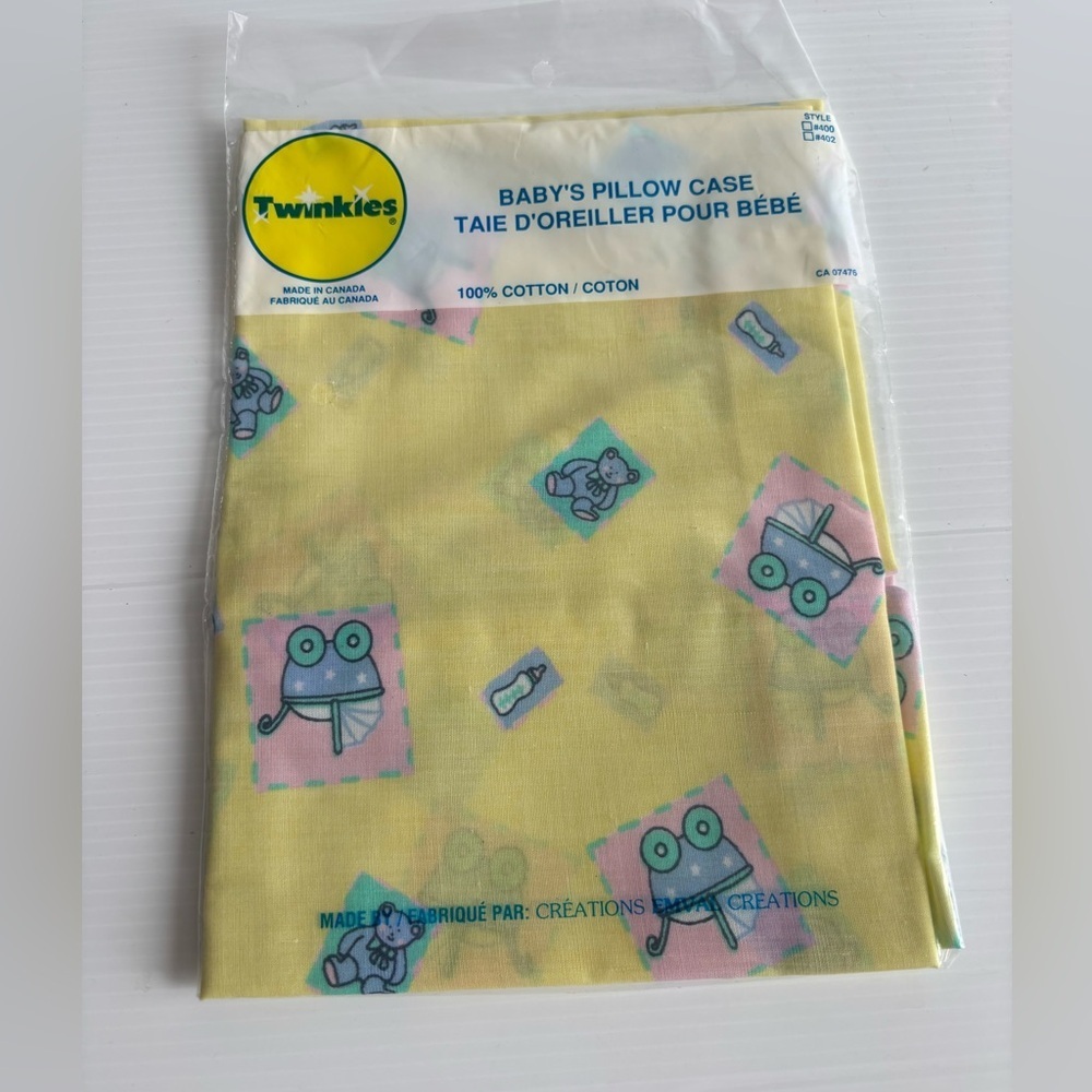 Vintage 90s Baby Yellow Pillowcase Emval Creations